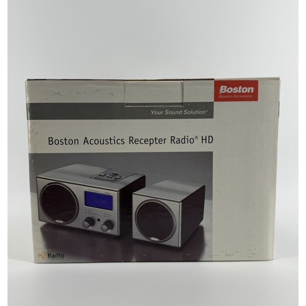 Boston Acoustics Recepter Radio HD AM FM Alarm Radio 2 speaker New